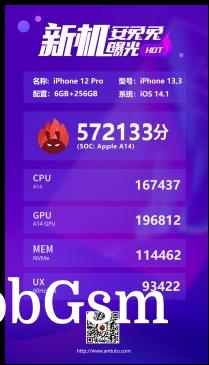 AnTuTu results: iPhone 12 Pro (6/256 GB)