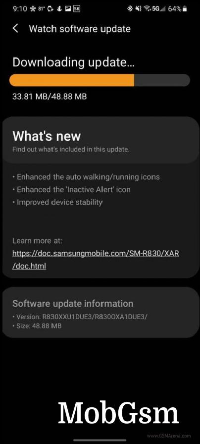 Samsung Galaxy Watch3 and Watch Active2 receives incremental update