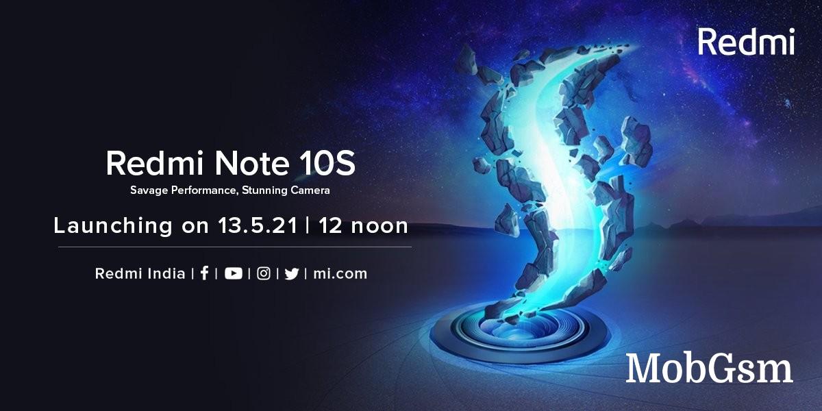 Xiaomi Redmi Note 10S is hitting India on May 13