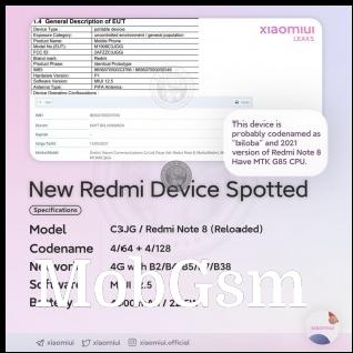 Additional Redmi Note 8 details