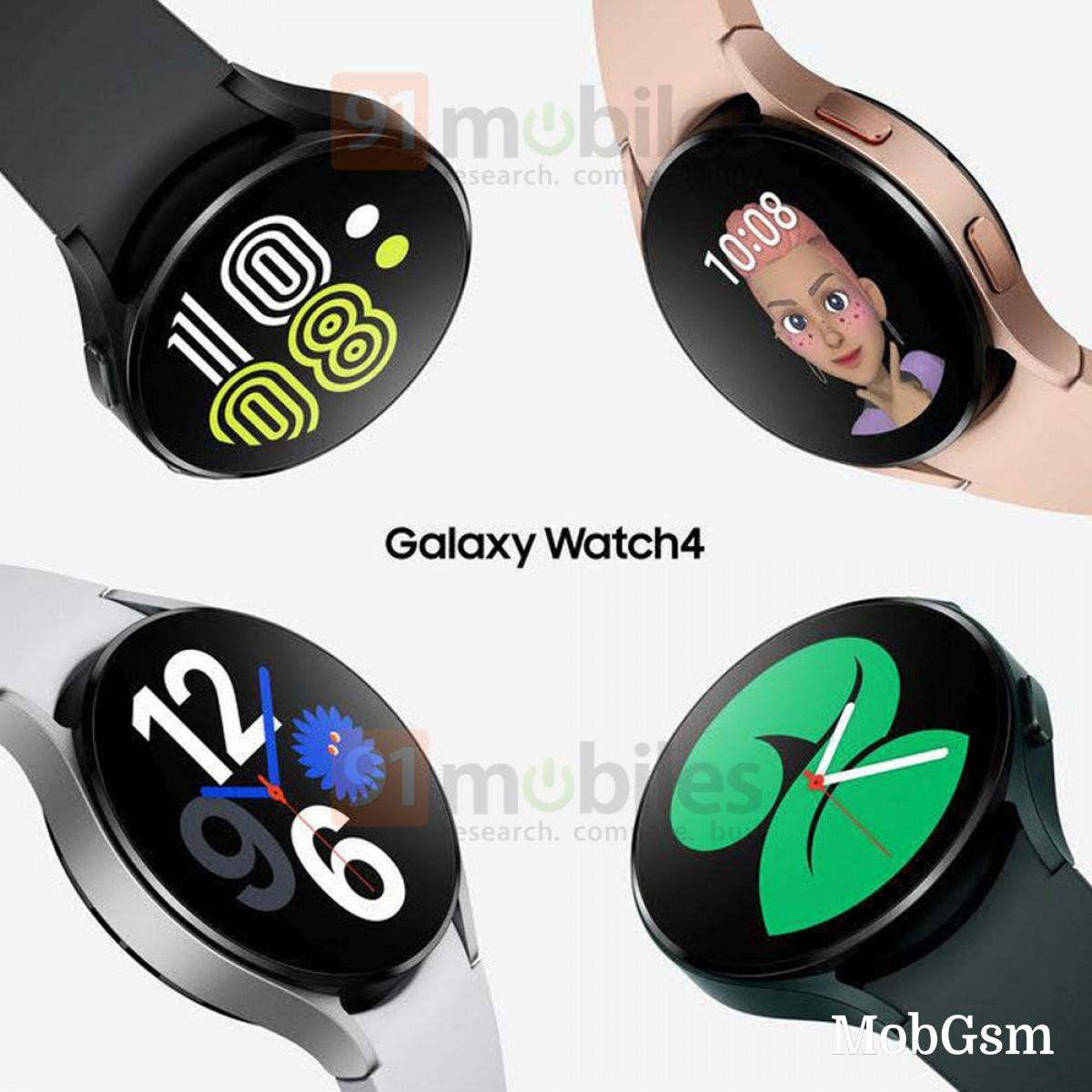 Samsung Galaxy Watch4 alleged official renders leak