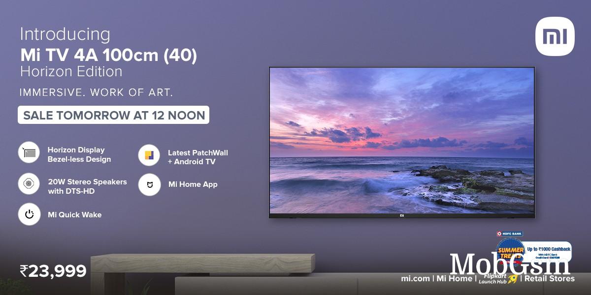 Xiaomi Mi TV 4A 40 Horizon Edition announced 