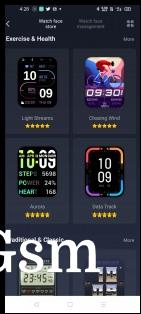 Watch faces available on Amazfit