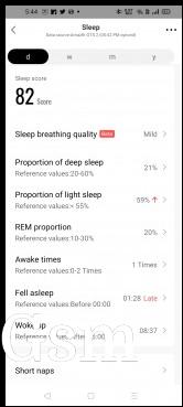 Sleep data