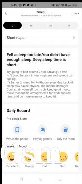 Sleep data