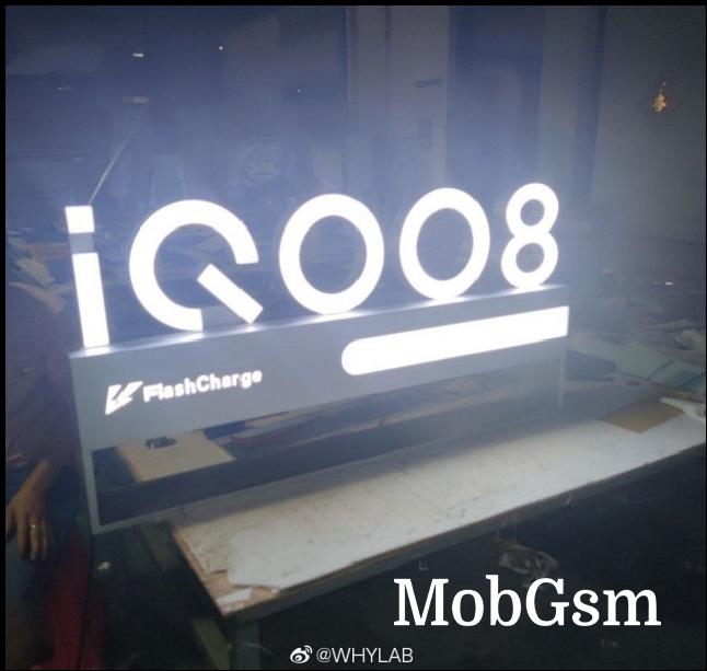 iQOO 8 marketing prop with FlashCharge branding