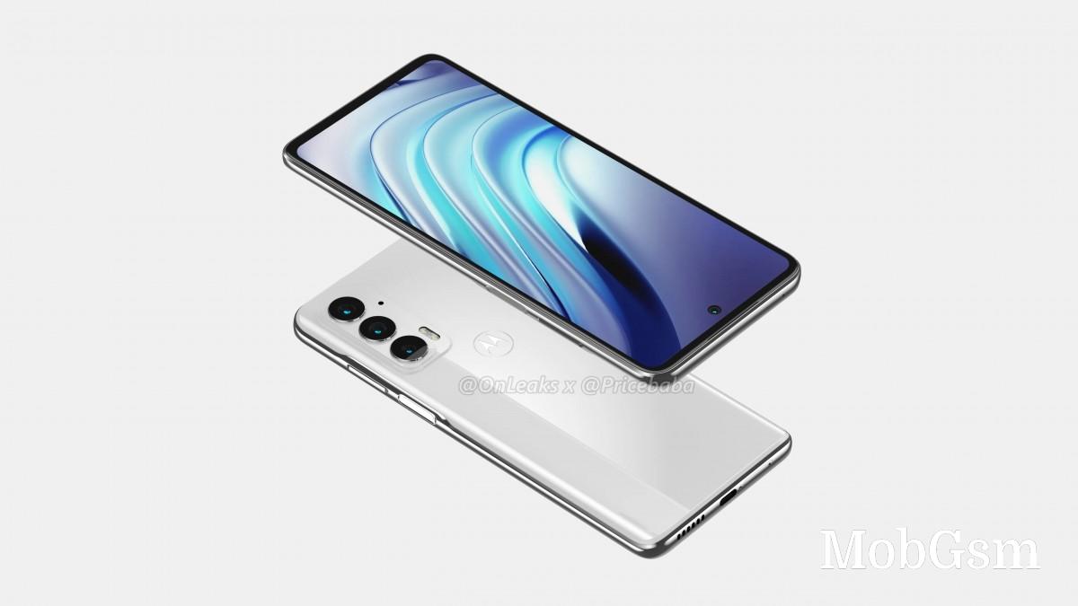 Motorola Edge 20 appears in renders with punch hole display and triple camera