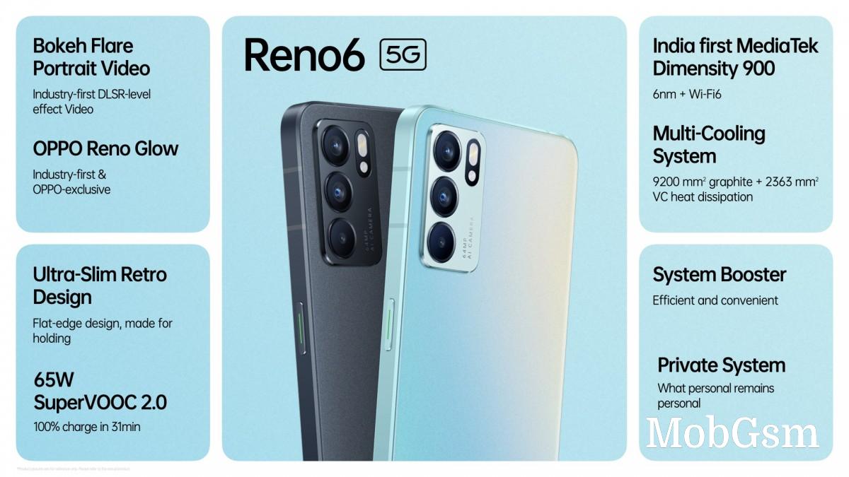 Oppo Reno6 and Reno6 Pro 5G launched in India, Enco X gets a new color variant