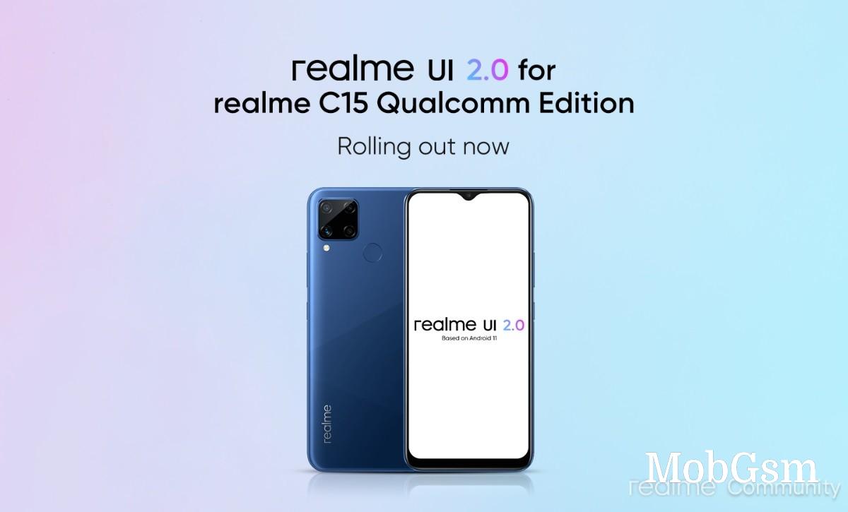 Realme C15 Qualcomm Edition gets Android 11-based Realme UI 2.0 stable update