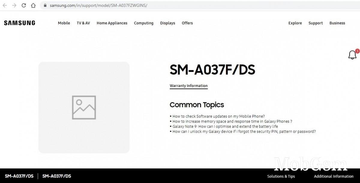 Samsung Galaxy A03s launch imminent as support page goes live on official website