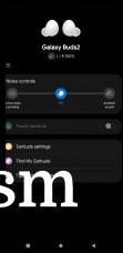 Screenshots from the Galaxy Wearable app showing Galaxy Buds2 details
