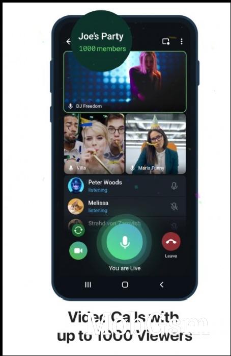 Telegram adds video playback speed, screen sharing with sound, and video calls up to 1000 viewers