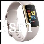 Fitbit Charge 5 in Lunar White/Soft Gold