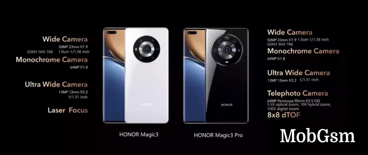 Honor Magic3 and Magic3 Pro bring SD 888+ IMAX cinematic video recording and 66W charging