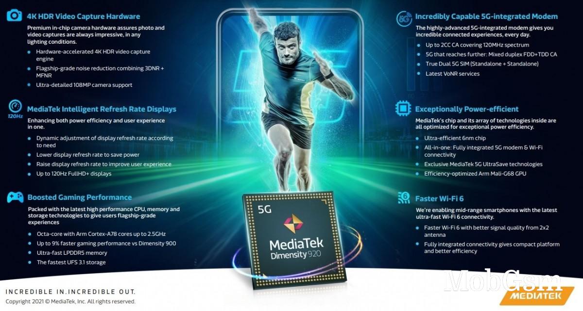 Mediatek brings two new 6nm chipsets - Dimensity 920 and Dimensity 810