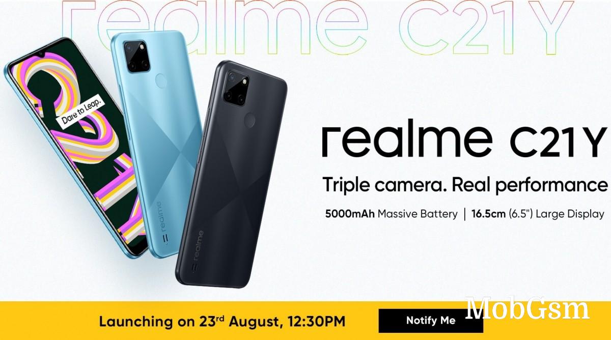 Realme C21Y India launch set for August 23