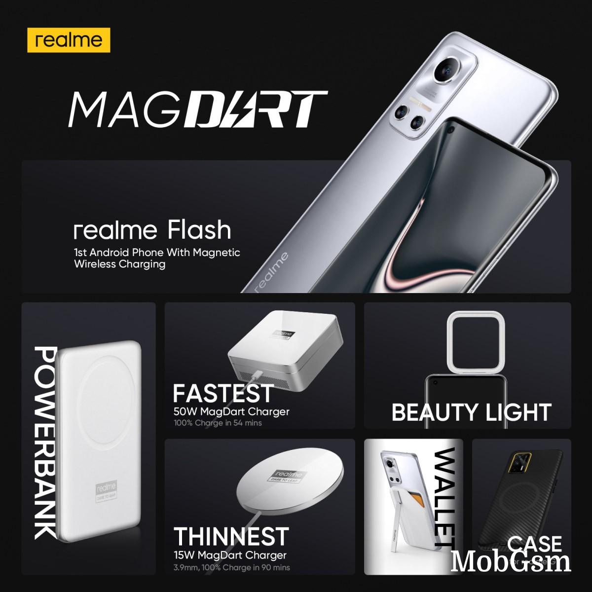 Realme unveils the MagDart ecosystem: 50W and 15W chargers, power bank and more