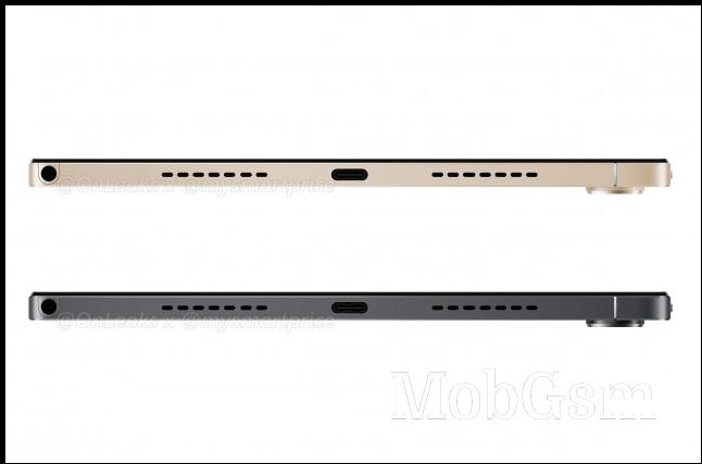 Realme Pad stylus slot, speakers and USB-C slot (image source)