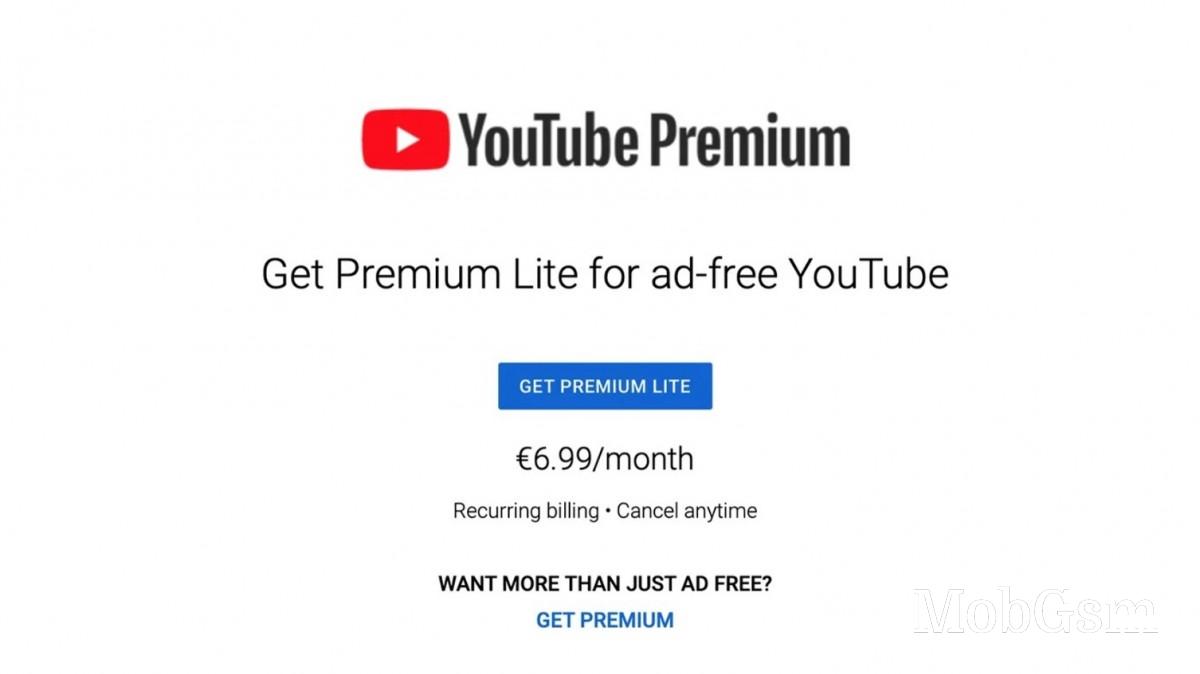 YouTube Premium Lite launched in several European countries 