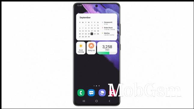 One UI 4 homescreen and new widgets (image: Samsung)