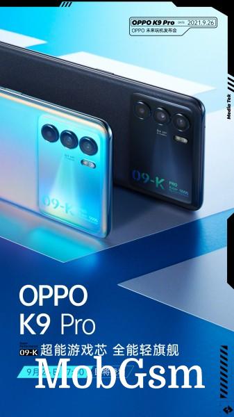 Oppo K9 Pro officially confirmed to arrive on September 26 with MediaTek chip and 64MP camera