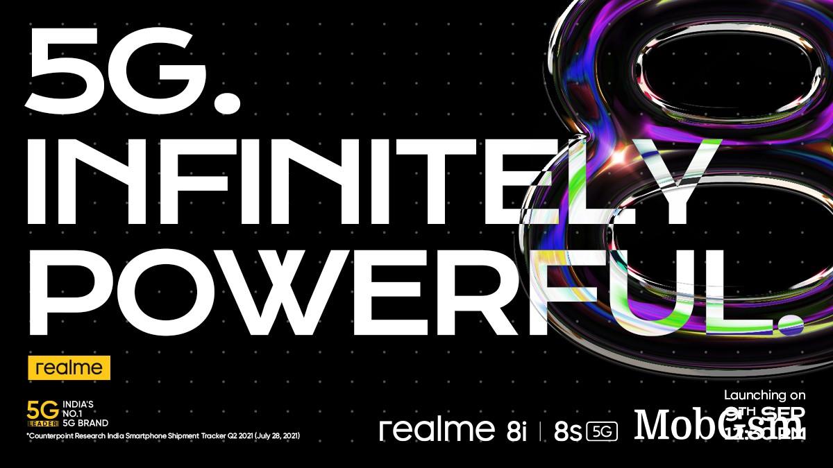 Realme 8s 5G and 8i are coming on September 9 with MediaTek chipsets