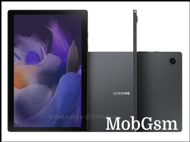 Samsung Galaxy Tab A8 2021 render (credit: @OnLeaks x 91Mobiles)