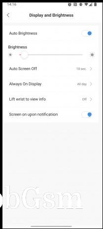 Display settings