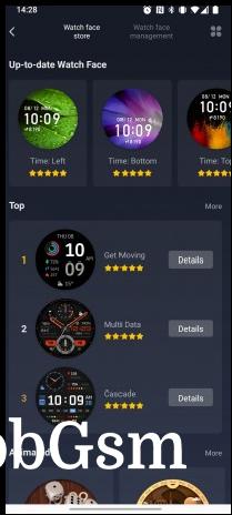Many watch faces to choose from