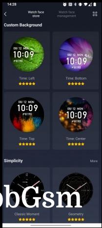 Many watch faces to choose from