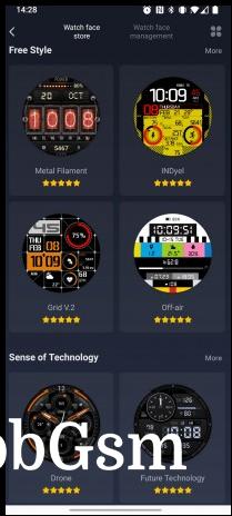 Many watch faces to choose from