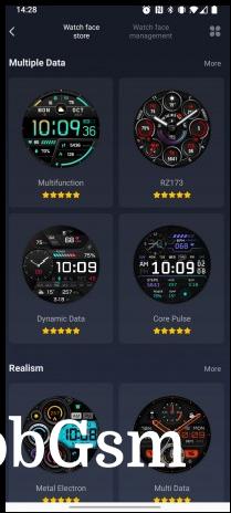 Many watch faces to choose from