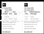 MacBook Pro configuration options