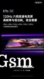 Oppo K9s official details: 120 Hz display