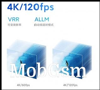 4K/120 fps and variable refresh rate support thanks to HDMI 2.1