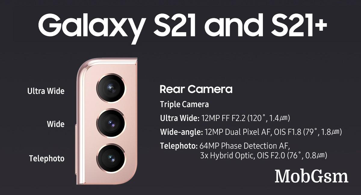 Samsung Galaxy S21 and S21+ camera setup