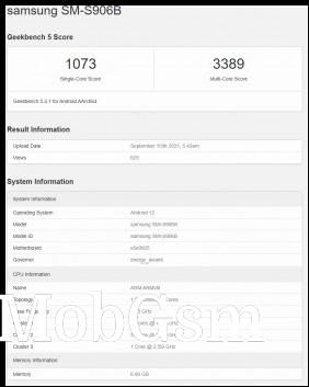 Early Geekbench results: Galaxy S22+ (Exynos 2200)