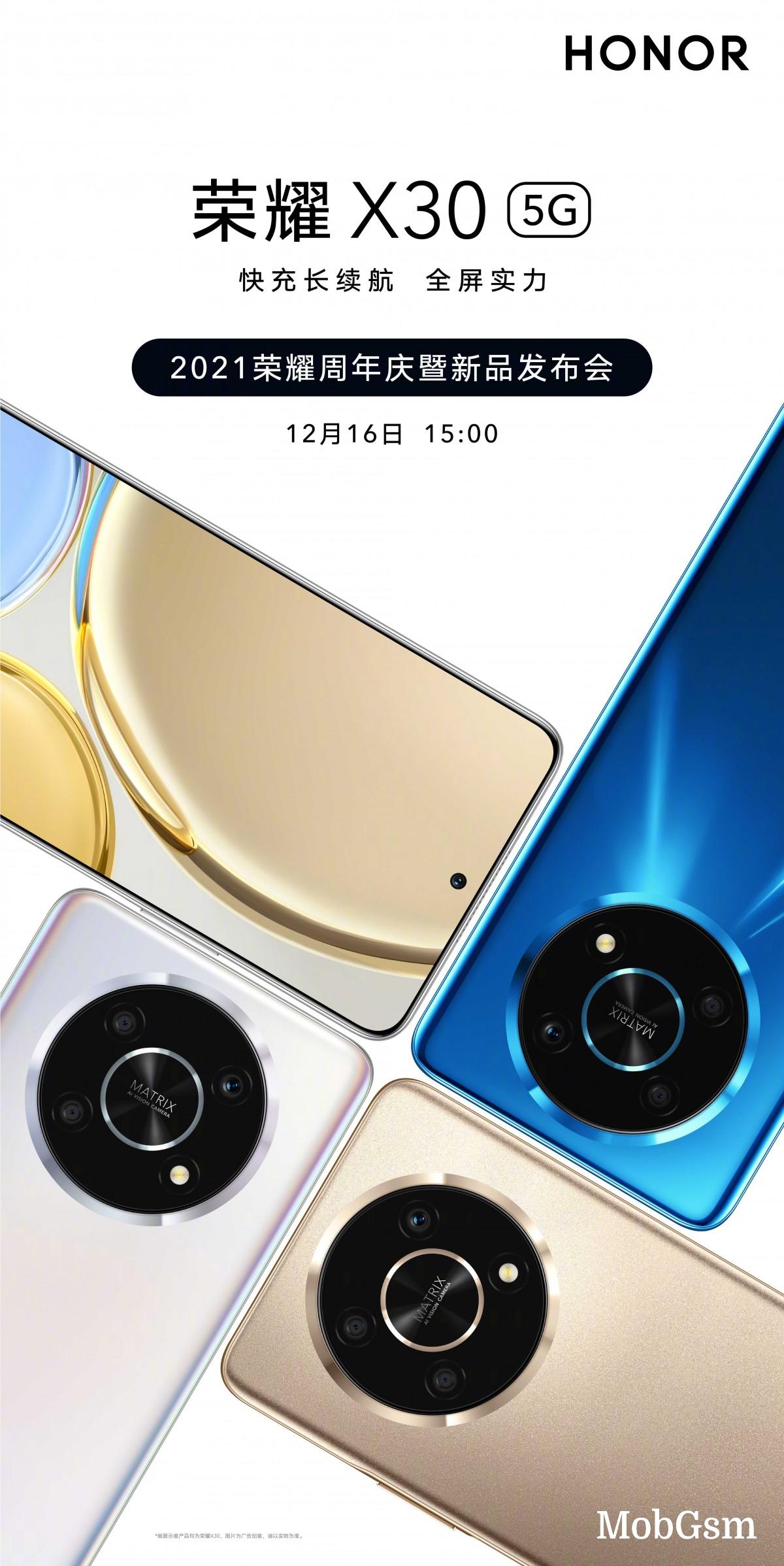 Honor X30 appears in official images, live photos