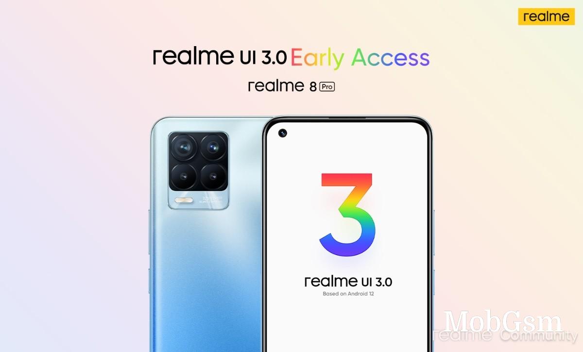 Realme 8 Pro gets Android 12-based Realme UI 3.0 early access beta