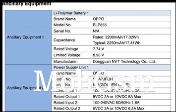 Oppo CPH2371 on FCC