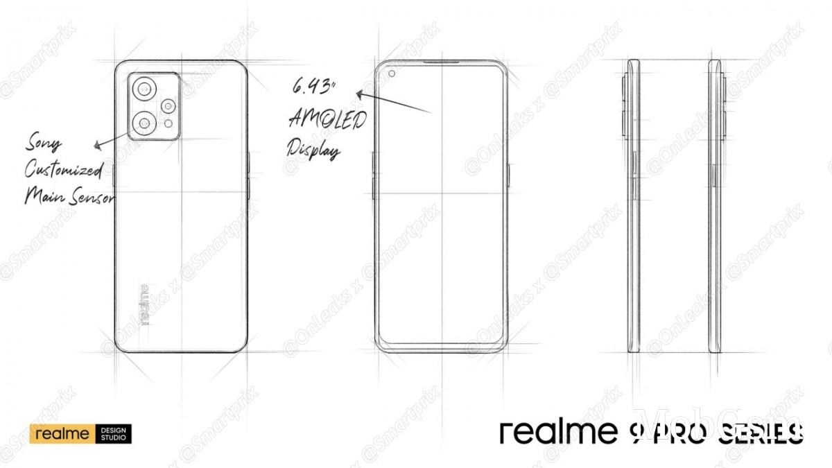 Realme 9 Pro sketches leak