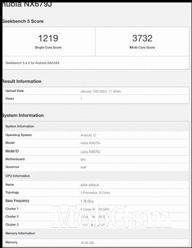 Red Magic 7 Geekbench scorecard