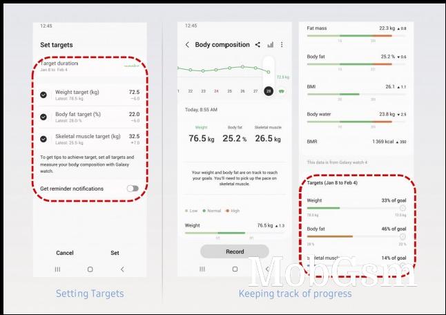 samsung body composition app