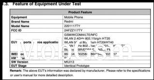 Screenshots from the FCC listing