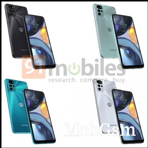 Moto G22 renders