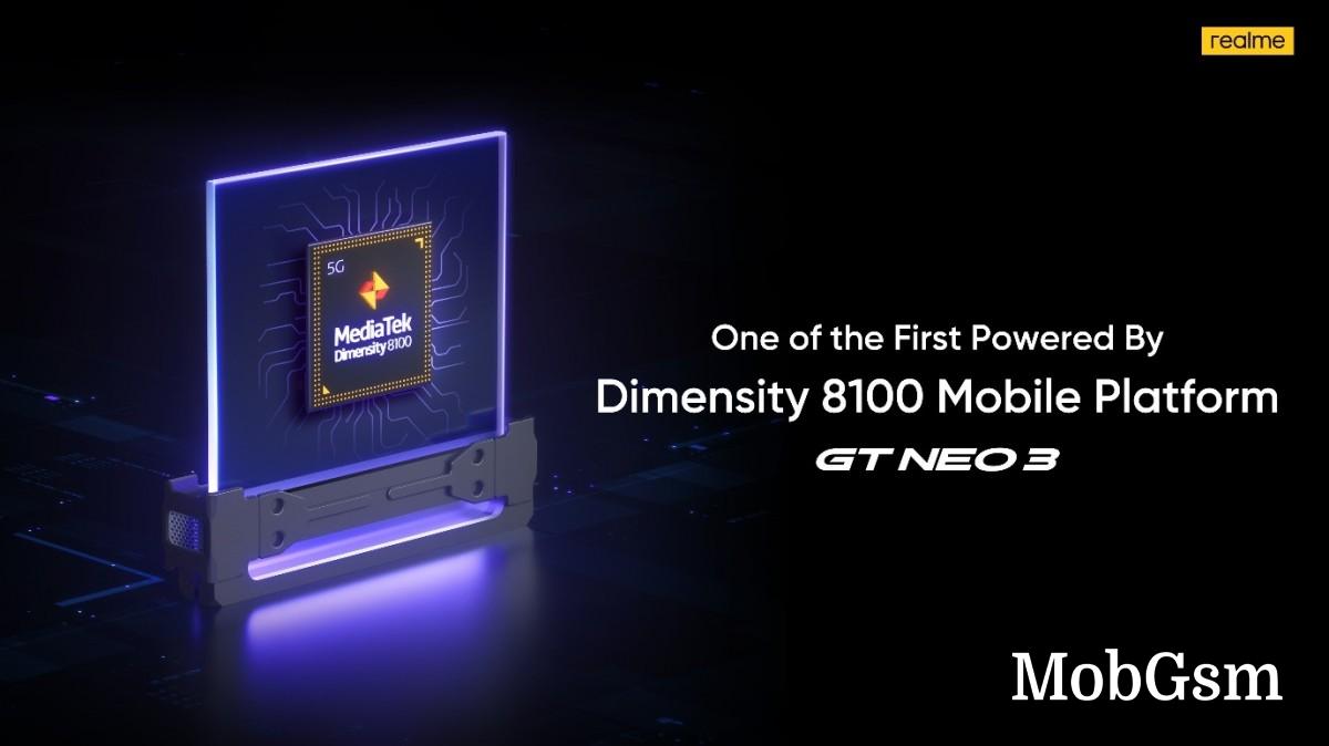 Realme GT Neo3 will be one of the first Dimensity 8100-powered smartphones