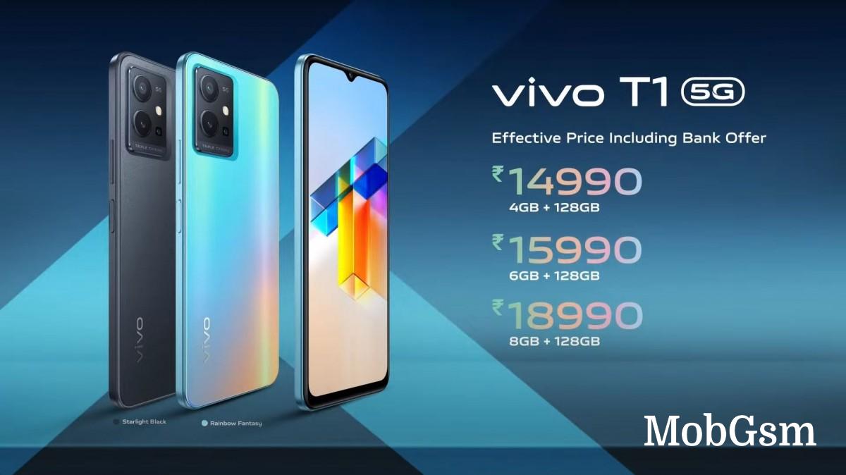 vivo T1 5G goes official with 120Hz LCD and SD 695 