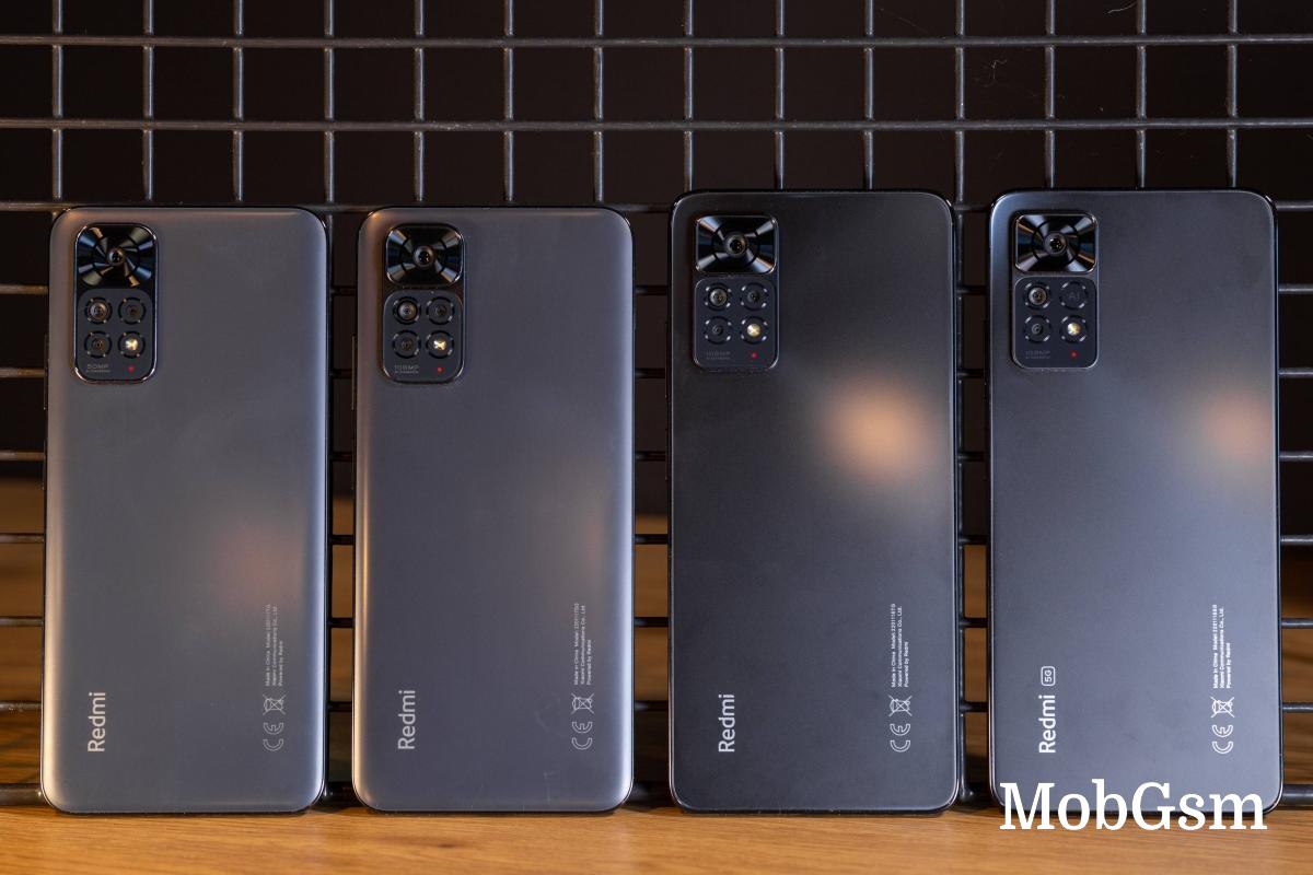 Xiaomi Redmi Note 11S, second from left