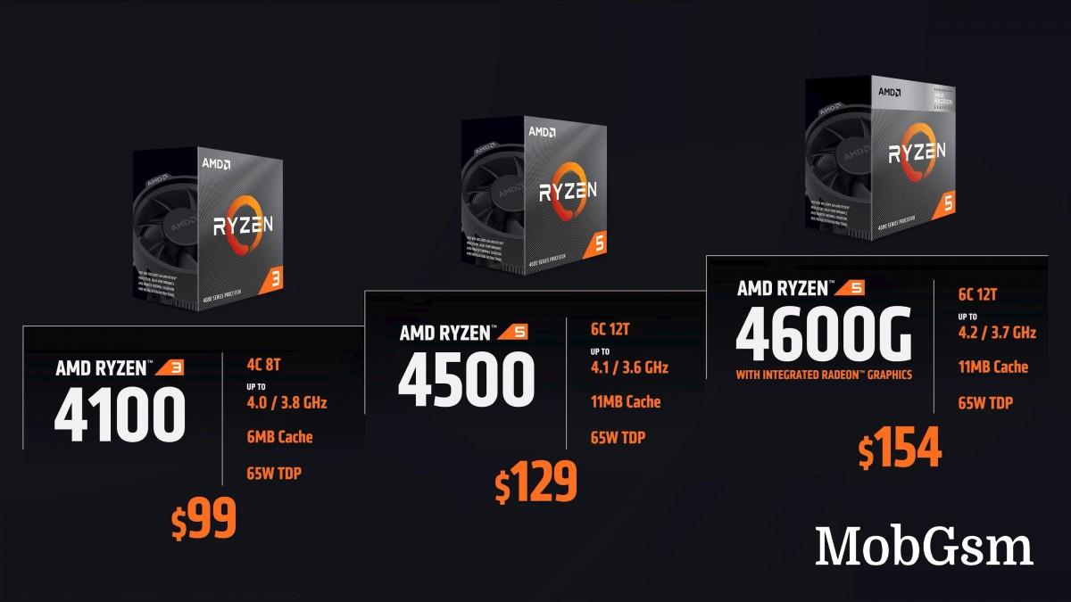 AMD announces new affordable Ryzen 5000 and 4000 series processors