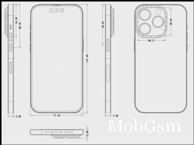 Alleged iPhone 14 Pro schematics